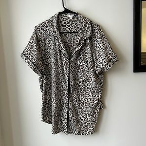 Cheeta print plus size PJ set